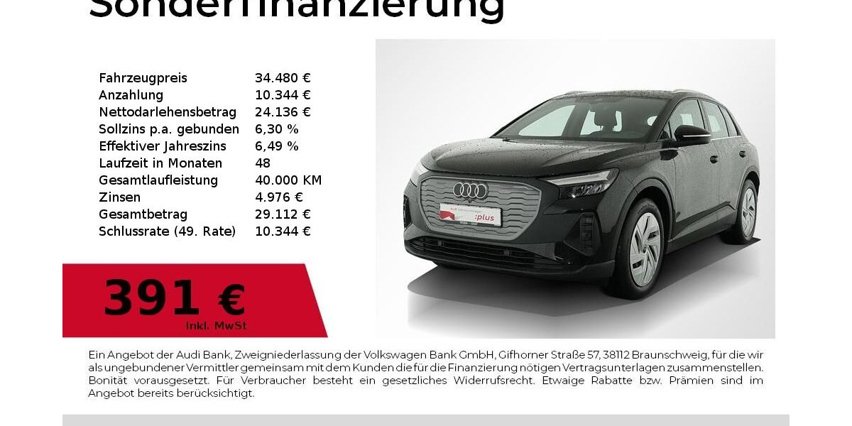 Audi Q4 e-tron 28.990 km 34.480 &euro; Nürnberg 90411