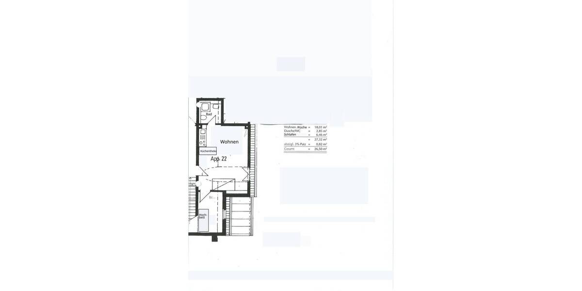 Etagenwohnung Erlangen Innenstadt - 1 Zimmer, 26 m&sup2;, 480&euro; | Angebot:26860435