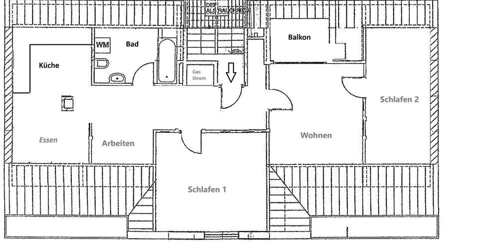 Dachgeschoßwohnung Nürnberg Eberhardshof - 3 Zimmer, 80 m&sup2;, 1.100&euro; | Angebot:26594115