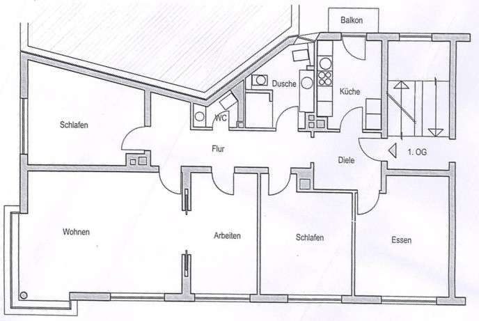 Etagenwohnung Nürnberg Herrnhütte - 5 Zimmer, 120 m&sup2;, 410.000&euro; | Angebot:24821817