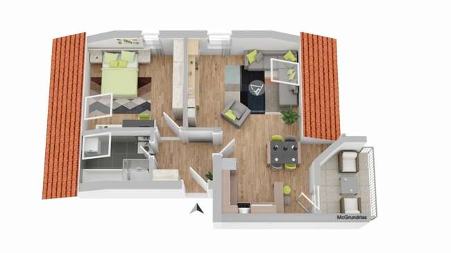 Etagenwohnung Ammerndorf - 2 Zimmer, 61 m&sup2;, 194.000&euro; | Angebot:26361700