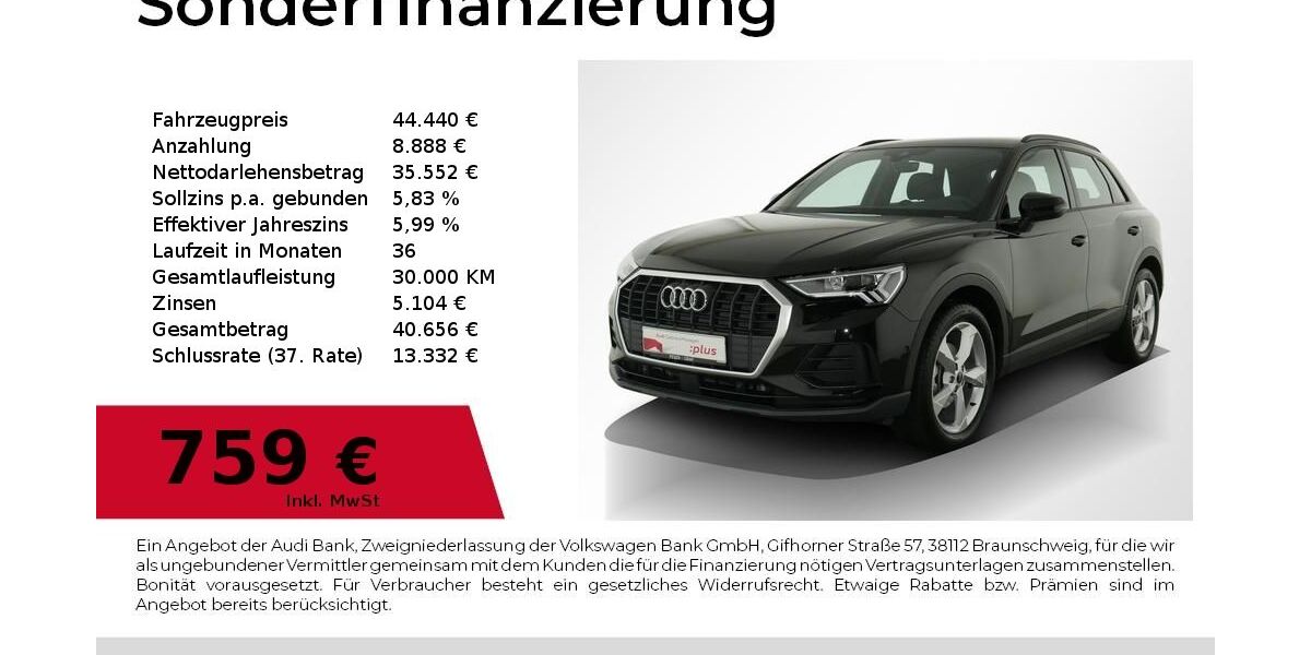 Audi Q3 16.700 km 44.440 &euro; Nürnberg 90441