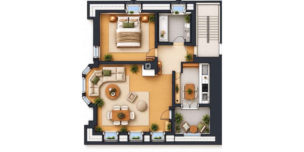 Etagenwohnung Schwabach - 2 Zimmer, 70 m&sup2;, 254.000&euro; | Angebot:27640709