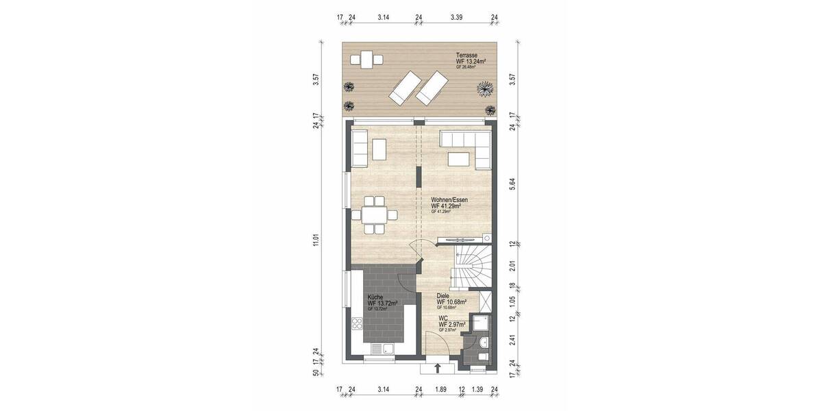 Doppelhaushälfte Burgthann / Ezelsdorf Ezelsdorf - 5 Zimmer, 164 m&sup2;, 595.000&euro; | Angebot:26908744