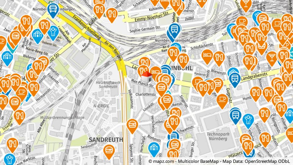 Erdgeschoßwohnung Nürnberg Gibitzenhof - 2 Zimmer, 51 m&sup2;, 680&euro; | Angebot:25716691