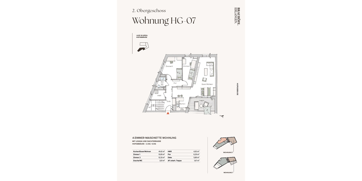 Etagenwohnung Erlangen Innenstadt - 4 Zimmer, 132 m&sup2;, 1.133.545&euro; | Angebot:26684476