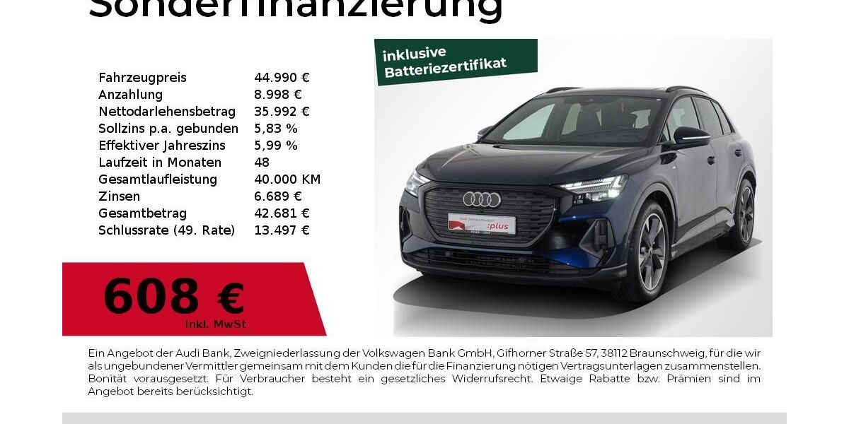 Audi Q4 e-tron 7.355 km 44.990 € Nürnberg 90441