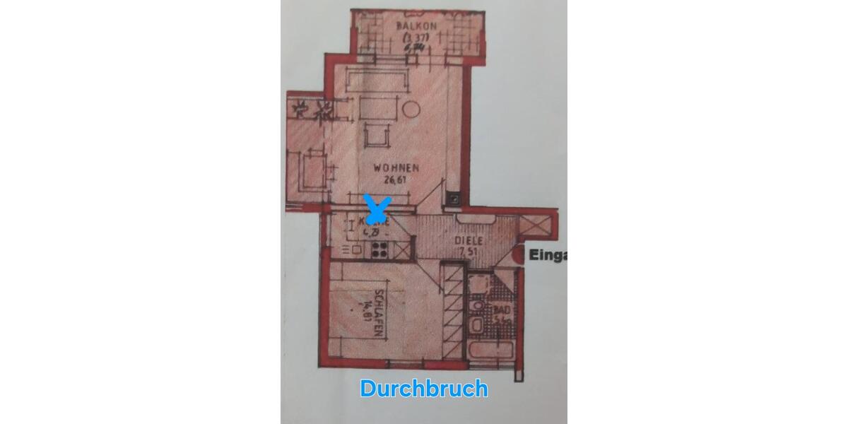 Etagenwohnung Nürnberg Altenfurt - 2 Zimmer, 62 m&sup2;, 770&euro; | Angebot:27604713