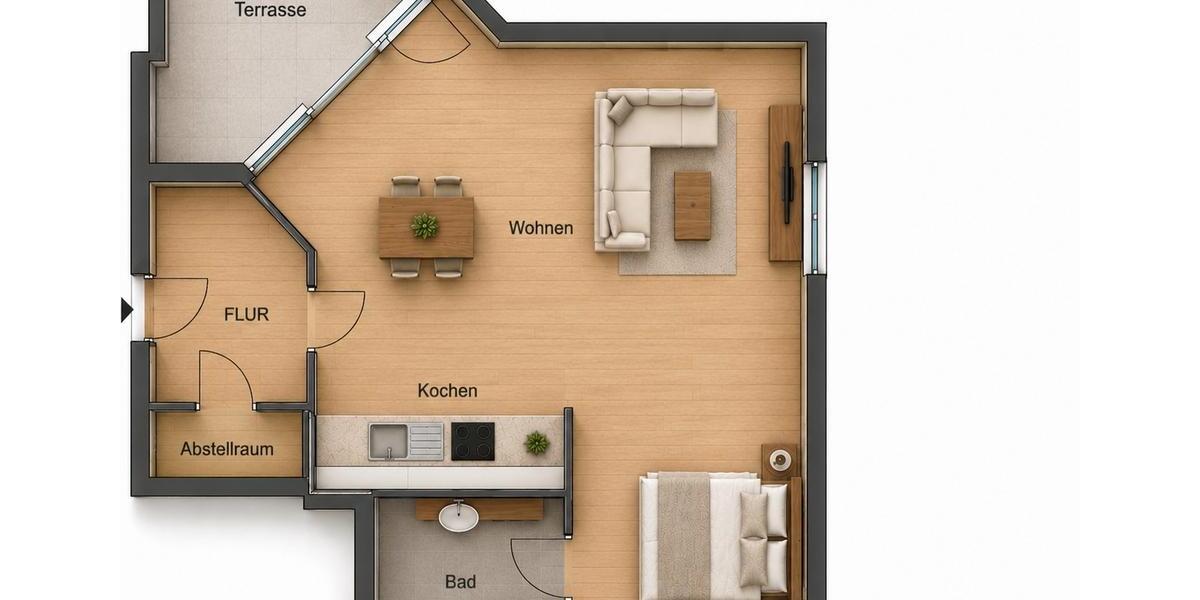 Erdgeschoßwohnung Nürnberg Gibitzenhof - 1 Zimmer, 36 m&sup2;, 165.000&euro; | Angebot:27120471