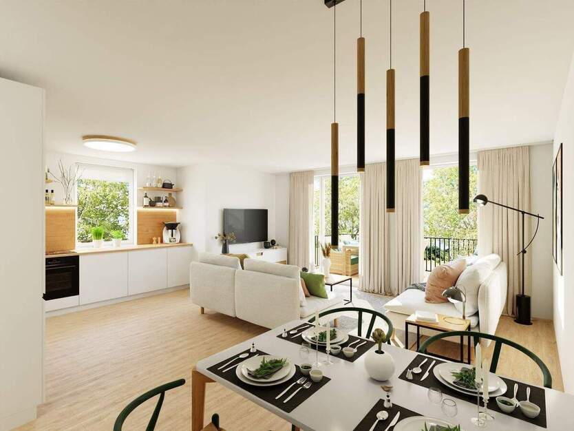 Verkaufsstart - Die erste eigene Wohnung mit großem Süd-Balkon, KfW 40 QNG 2 zimmer