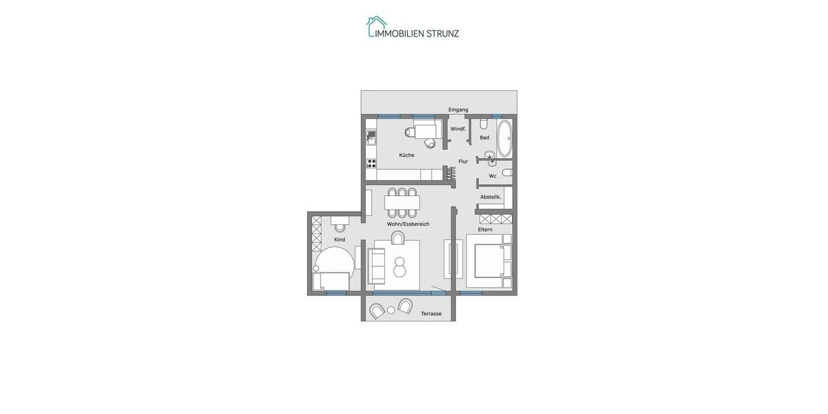 Etagenwohnung Fürth Hardhöhe - 3 Zimmer, 80 m&sup2;, 249.000&euro; | Angebot:26389921