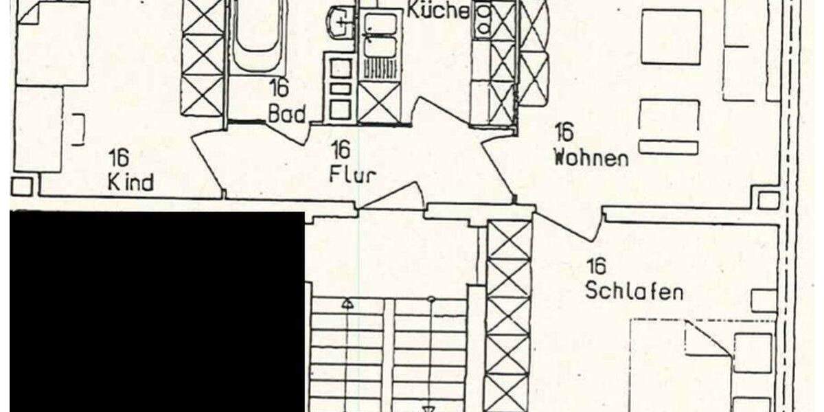 Etagenwohnung Nürnberg Steinbühl - 3 Zimmer, 60 m&sup2;, 250.000&euro; | Angebot:25724277
