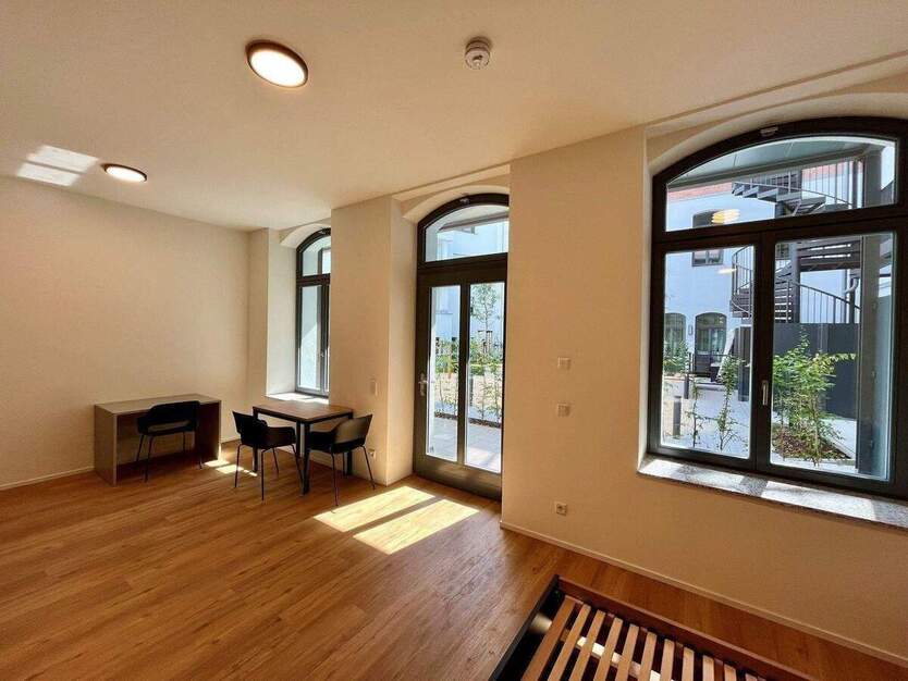 Loftige, möblierte 1-Zimmer-Wohnung mit großer Terrasse zum Erstbezug! 1 zimmer