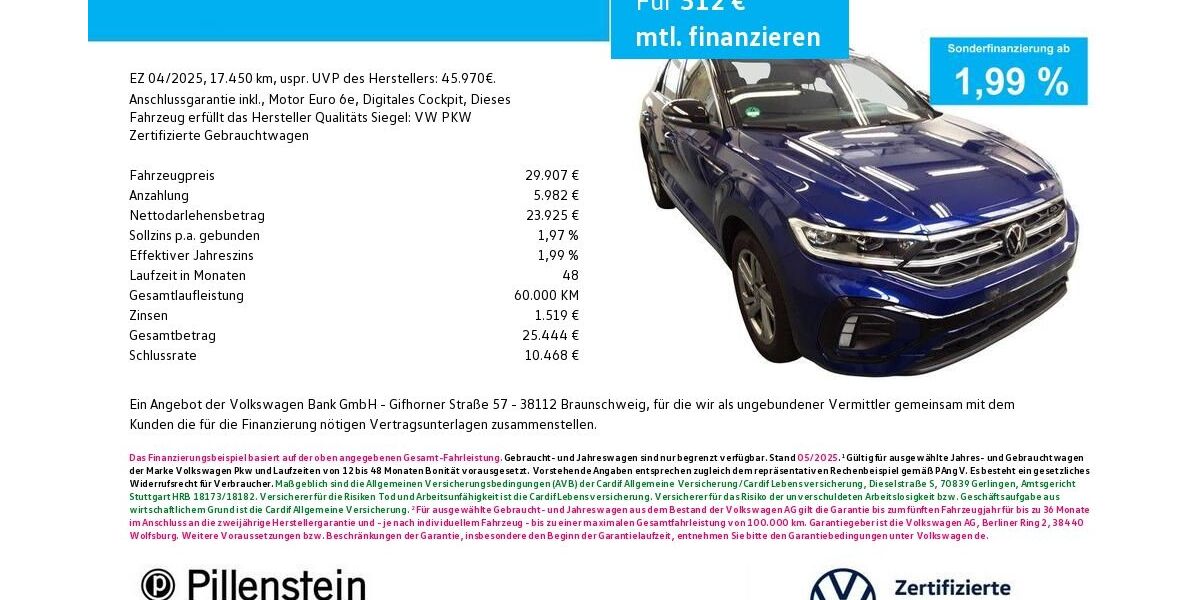 VW T-Roc 17.450 km 29.907 &euro; Fürth 90762
