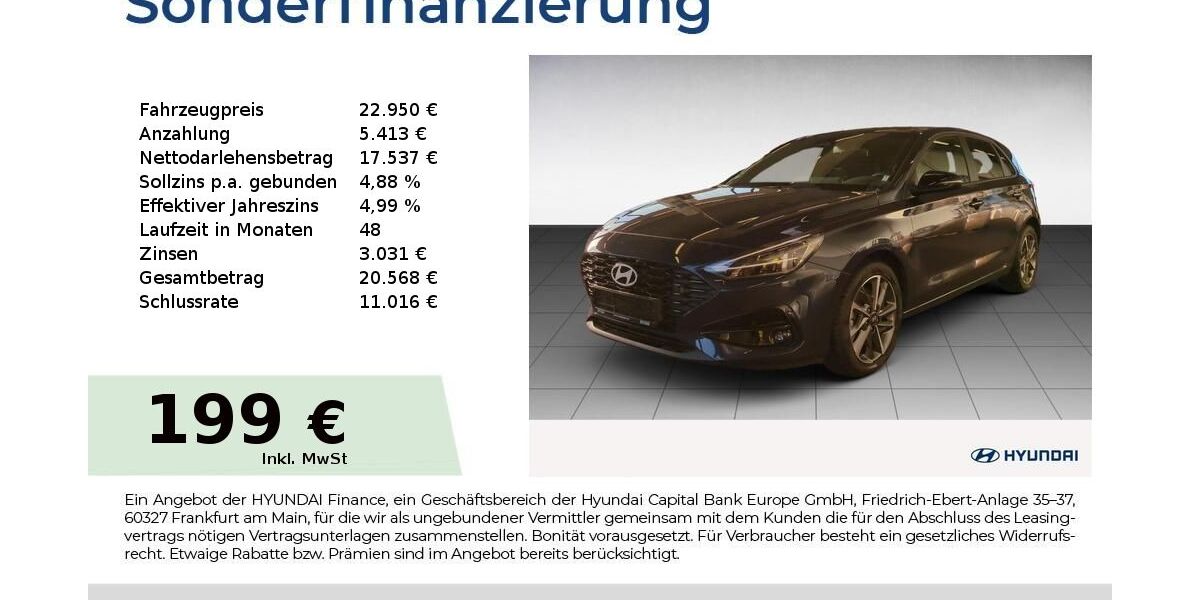 Hyundai i30 13.204 km 22.950 &euro; Fürth 90763