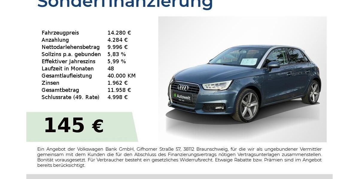 Audi A1 97.800 km 13.880 &euro; Nürnberg 90431