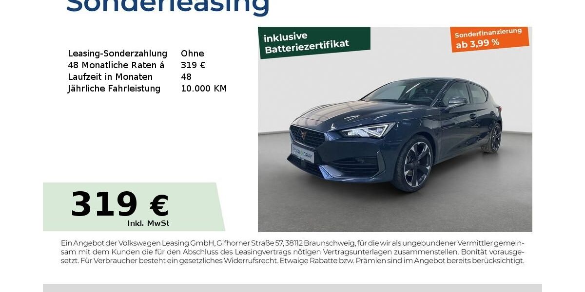 Cupra Leon 32.400 km 24.980 &euro; Fürth 90763