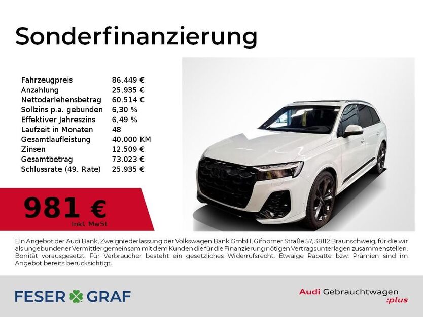 Audi Q7 11.950 km 86.449 € Nürnberg 90411