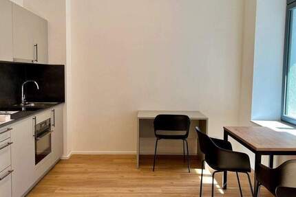 Loftige, möblierte 1-Zimmer-Wohnung mit großer Terrasse zum Erstbezug!