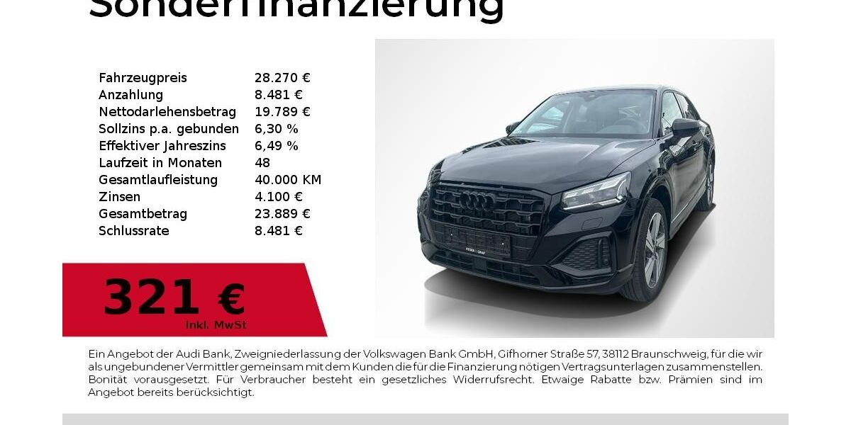 Audi Q2 11.000 km 28.270 &euro; Nürnberg 90411