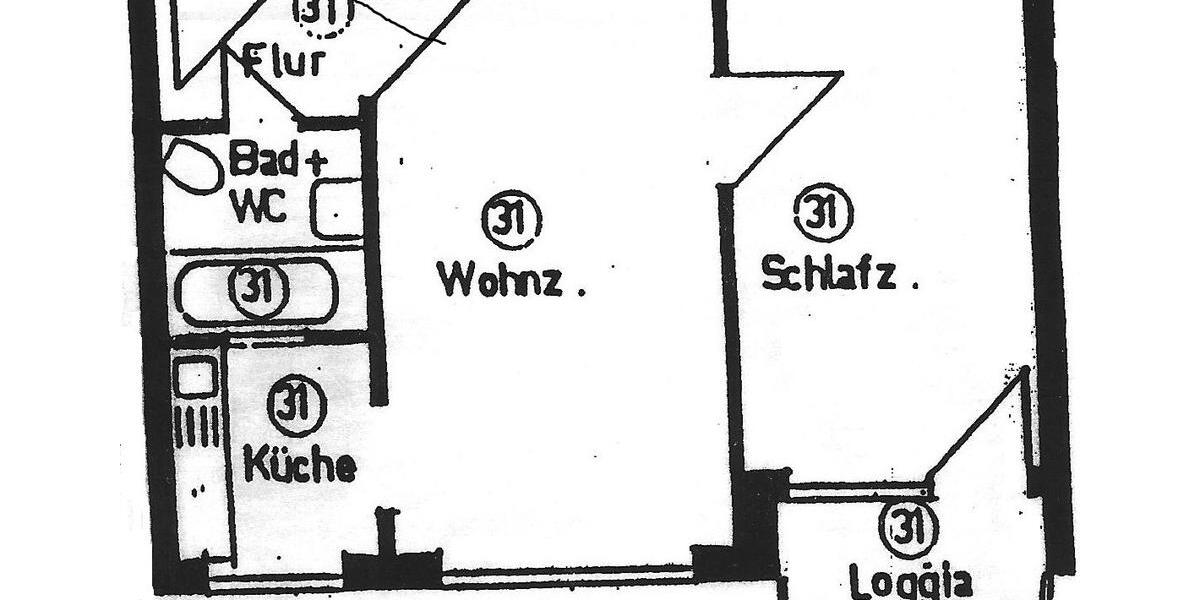 Etagenwohnung Nürnberg Rabus - 2 Zimmer, 41 m&sup2;, 145.000&euro; | Angebot:27204902