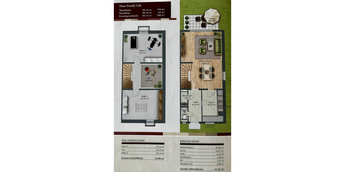 Reihenmittelhaus Nürnberg Herpersdorf - 4 Zimmer, 149 m&sup2;, 649.000&euro; | Angebot:26150689
