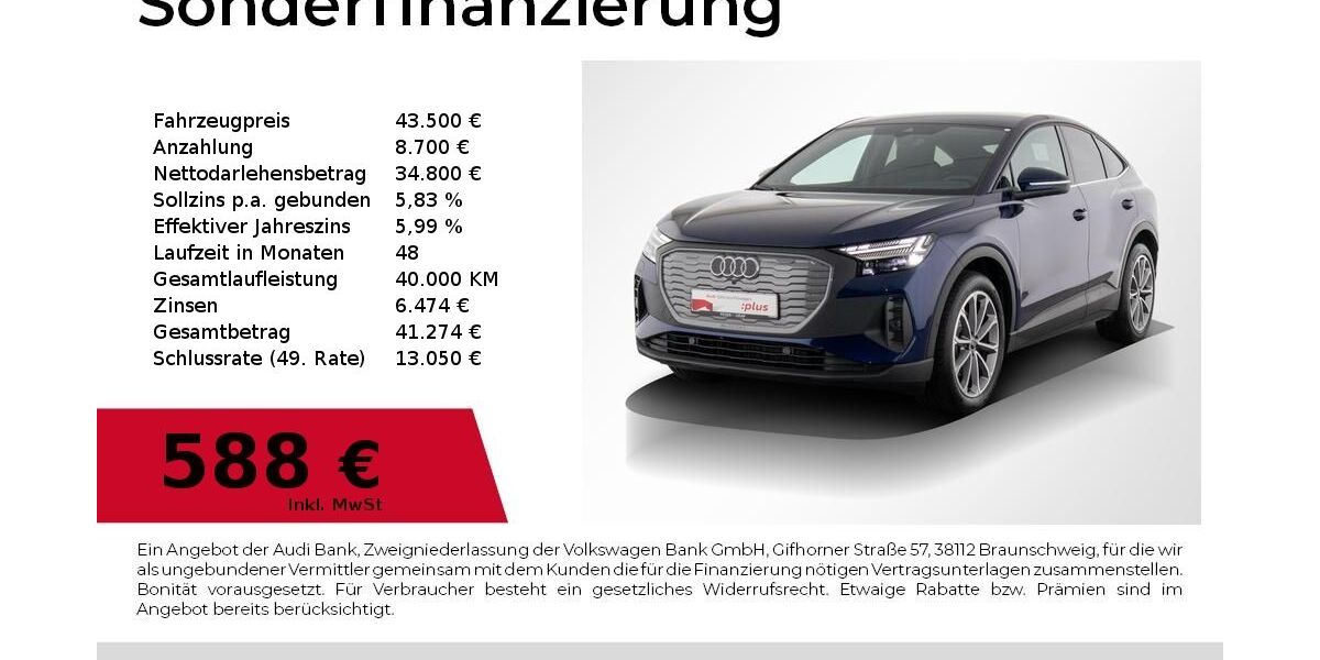 Audi Q4 e-tron 6.837 km 42.990 &euro; Nürnberg 90441