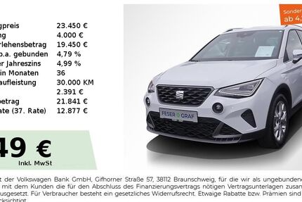Seat Arona 19.550 km 23.450 € Lauf an der Pegnitz 91207