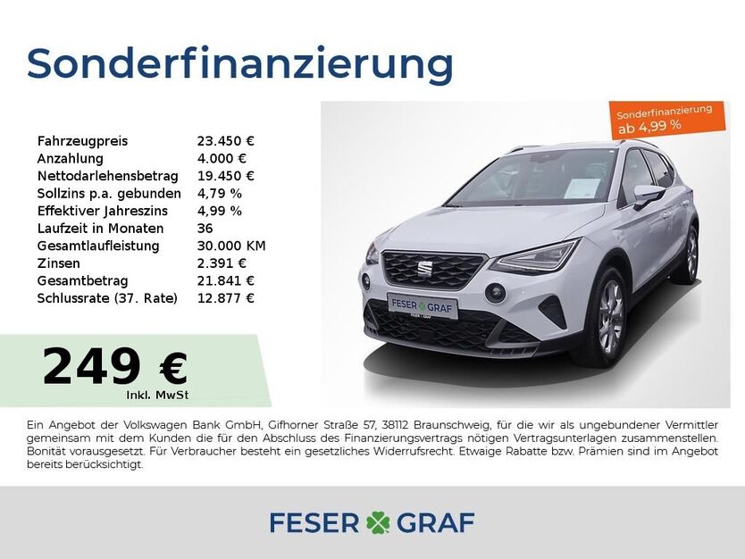 Seat Arona 19.550 km 23.450 € Lauf an der Pegnitz 91207
