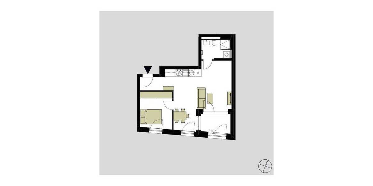 Etagenwohnung Nürnberg Zerzabelshof - 2 Zimmer, 50 m&sup2;, 855&euro; | Angebot:26797792