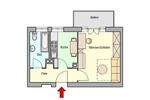 Erdgeschoßwohnung Nürnberg Hasenbuck - 1 Zimmer, 32 m&sup2;, 550&euro; | Angebot:25885076
