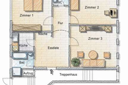 Wohnung zum Kaufen in Nürnberg 199.000 € 84 m² 3 zimmer