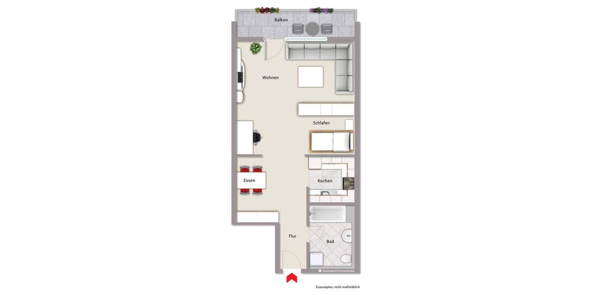 Etagenwohnung Langenzenn - 1 Zimmer, 59 m&sup2;, 139.000&euro; | Angebot:25563840