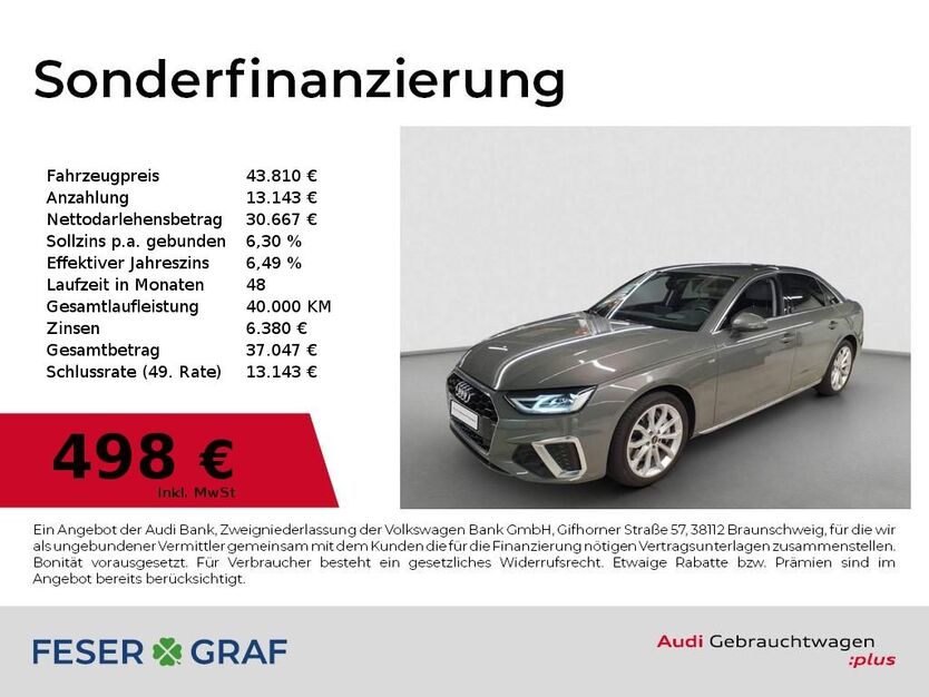 Audi A4 52.940 km 43.810 € Lauf an der Pegnitz 91207