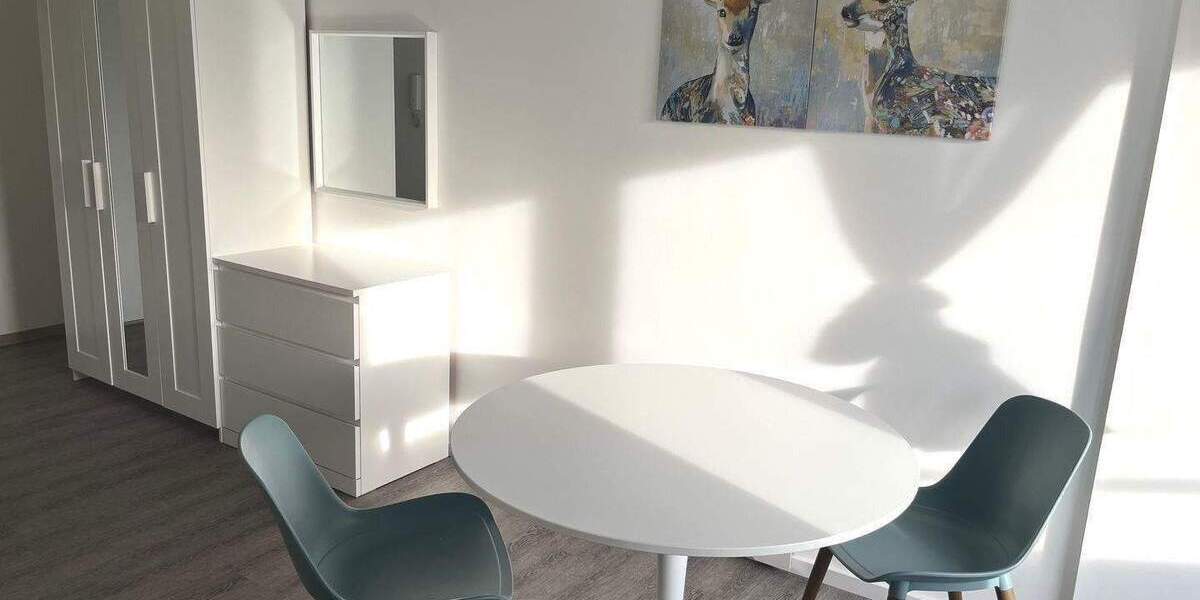 Business-Wohnen - Neu und sehr geschmackvoll möbliertes 1 Zimmer-Appartement mit Balkon im 8. OG (Aufzug), Außenstellplatz o. TG-Stellplatz optional 1 zimmer