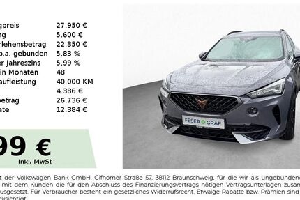 Cupra Formentor 36.200 km 27.950 &euro; Schwabach 91126