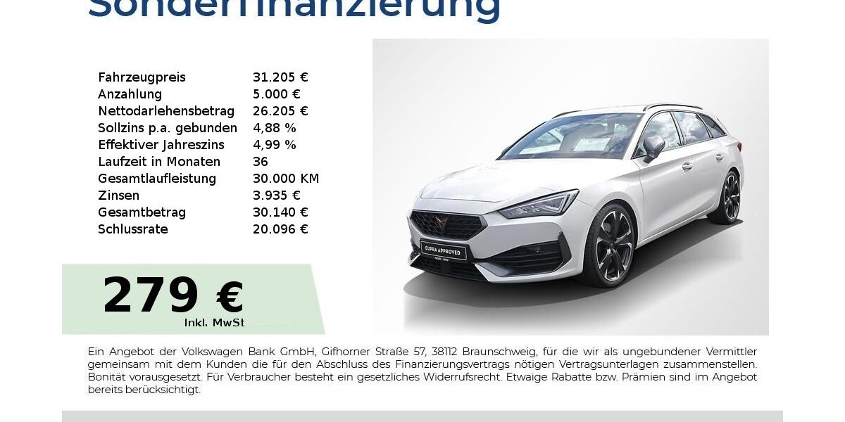 Cupra Leon 28.750 km 31.205 &euro; Lauf an der Pegnitz 91207