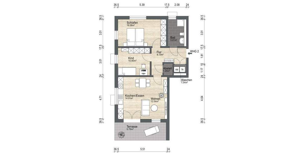 Etagenwohnung Nürnberg Altenfurt - 3 Zimmer, 75 m&sup2;, 454.900&euro; | Angebot:23937666