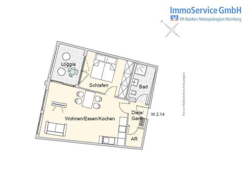 Wohnung zum Kaufen in Nürnberg 332.925 € 53.95 m²