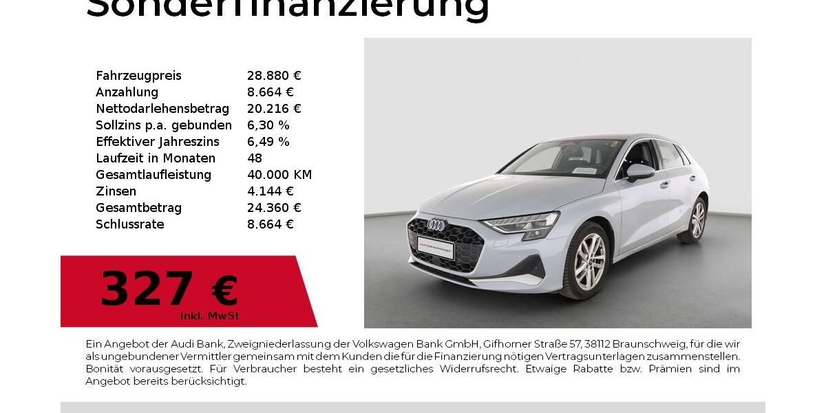Audi A3 21.426 km 28.880 &euro; Nürnberg 90411