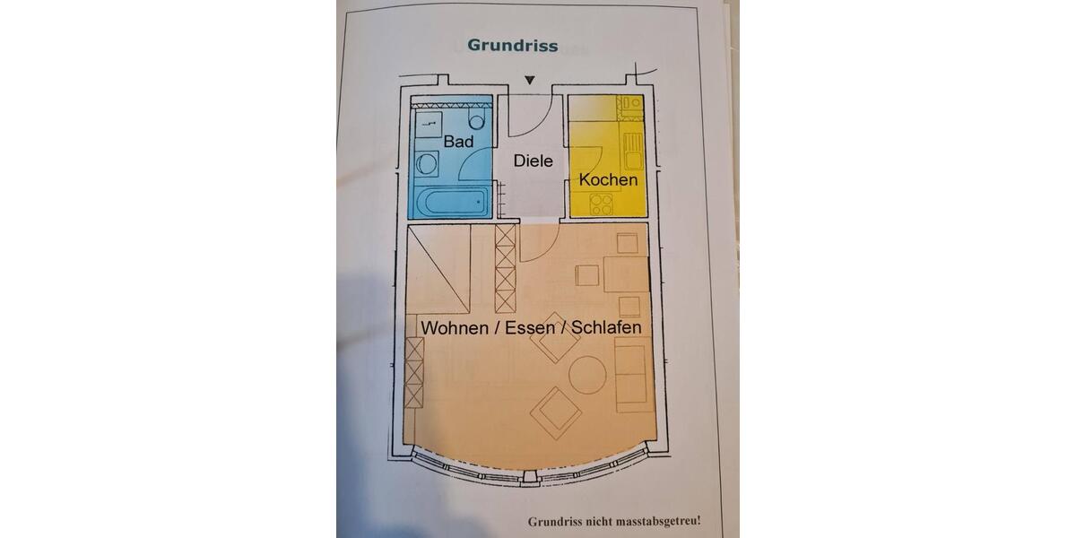 Etagenwohnung Nürnberg Sankt Leonhard - 1 Zimmer, 40 m&sup2;, 560&euro; | Angebot:25209292