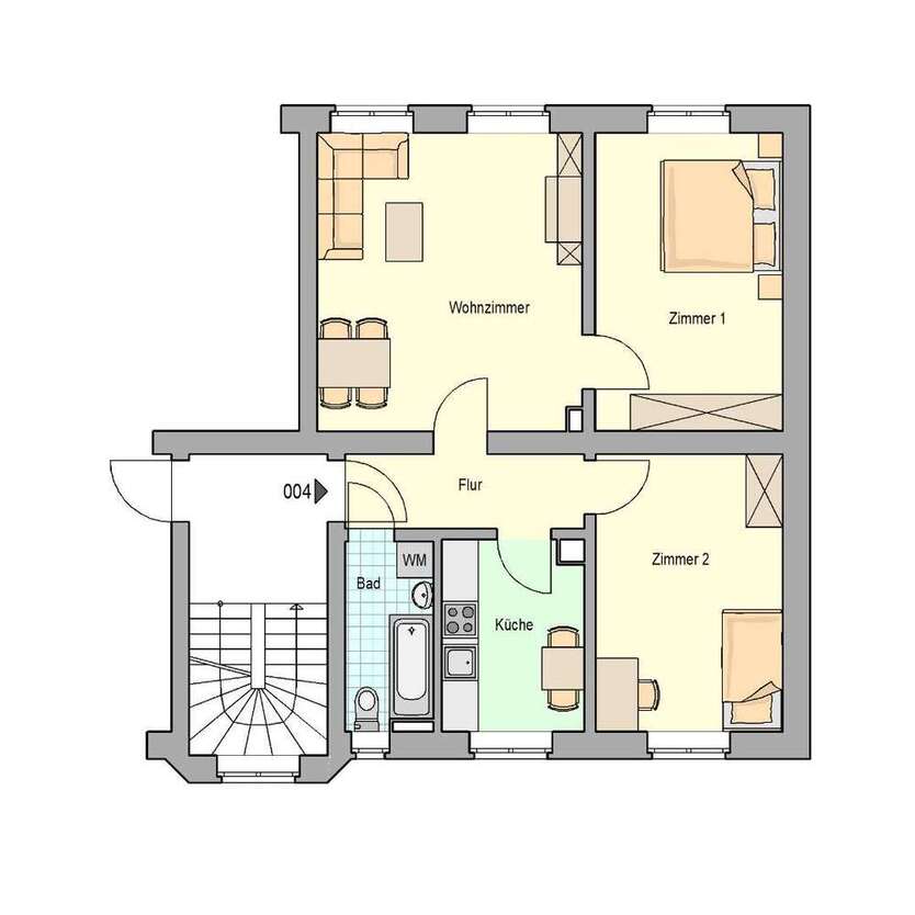 Wohnung zum Mieten in Nürnberg 648,95 € 68.31 m²