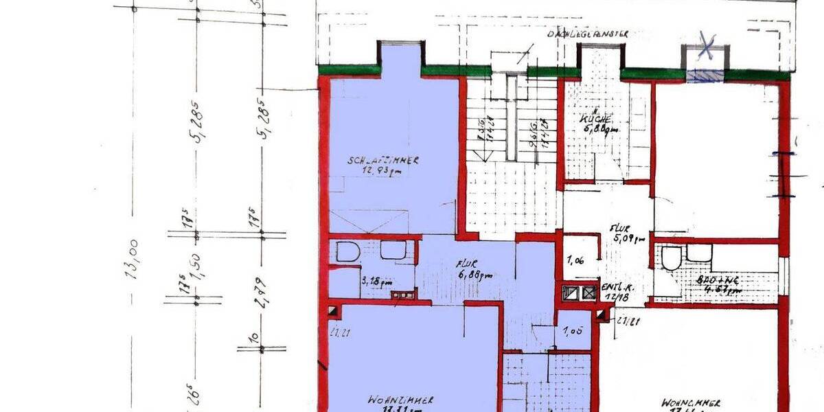 Etagenwohnung Erlangen Sebaldussiedlung - 2 Zimmer, 46 m&sup2;, 200.000&euro; | Angebot:26816297