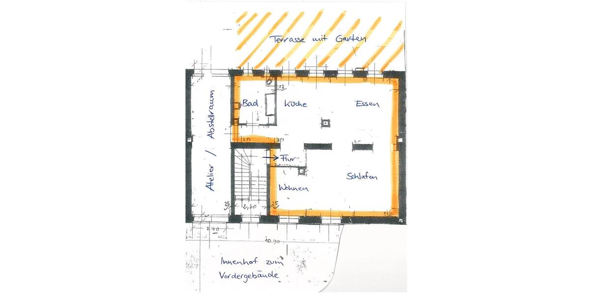 Erdgeschoßwohnung Fürth Südstadt - 2 Zimmer, 120 m&sup2;, 1.250&euro; | Angebot:26689354