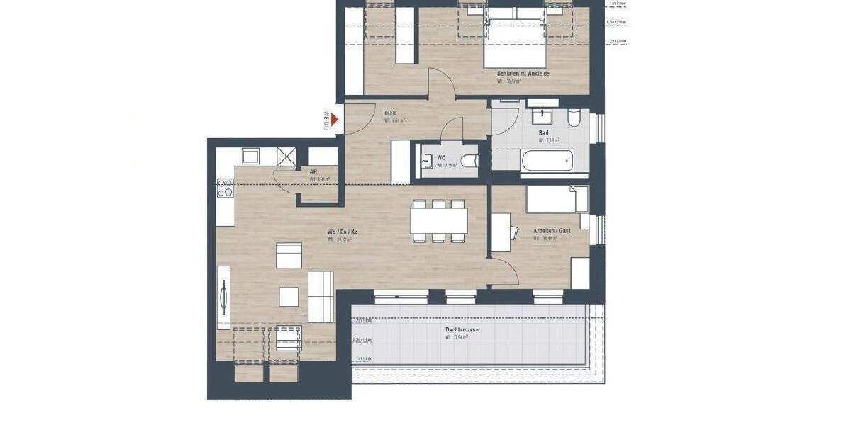 Etagenwohnung Nürnberg Großgründlach - 3 Zimmer, 92 m&sup2;, 638.354&euro; | Angebot:26106846