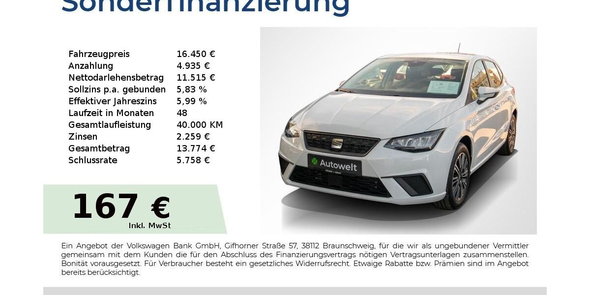 Seat Ibiza 35.250 km 16.220 &euro; Nürnberg 90431