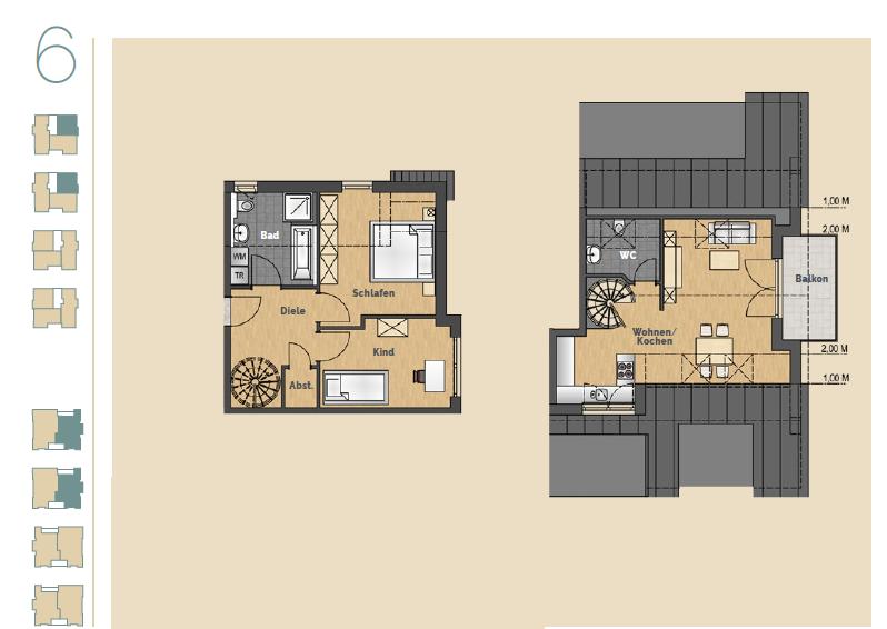 Maisonettenwohnung Nürnberg Gaismannshof - 3 Zimmer, 88 m&sup2;, 1.350&euro; | Angebot:25592505
