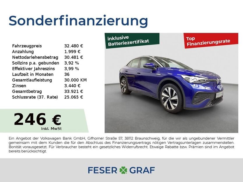 VW ID.5 16.074 km 32.360 € Fürth 90763