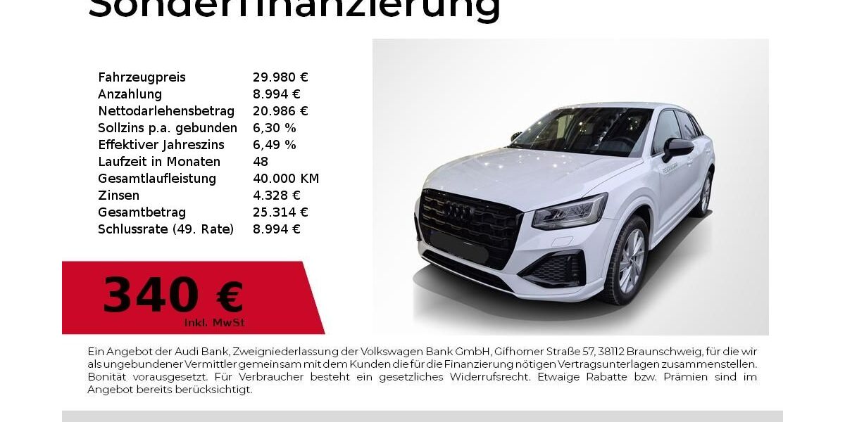 Audi Q2 13.990 km 29.980 &euro; Nürnberg 90411