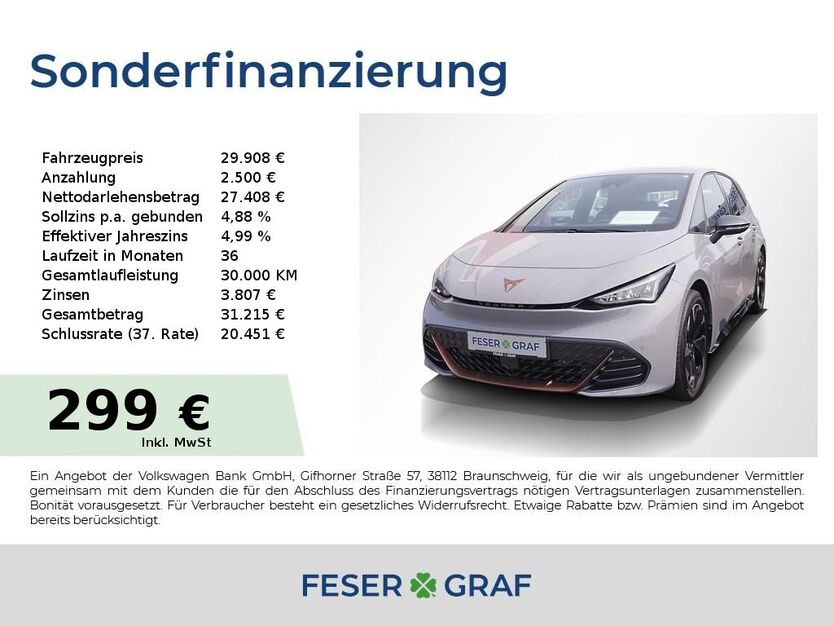 Cupra Born 17.450 km 29.908 € Lauf an der Pegnitz 91207